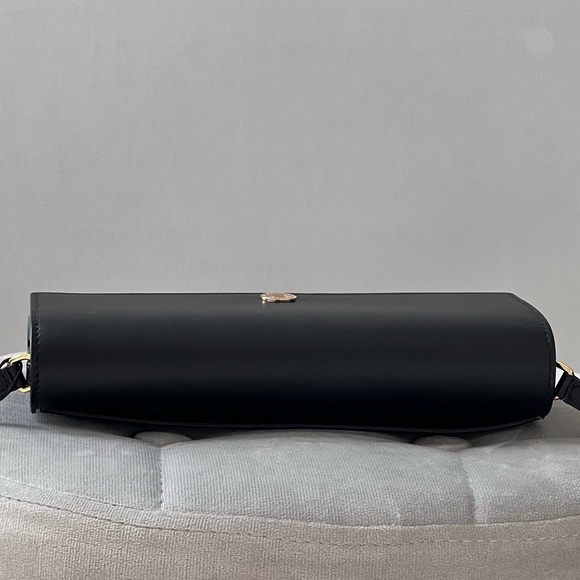 Burberry Check Leather Crossbody Bag in Black - Picture 6 of 13